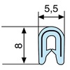 Elastomer Kantenschutzprofile PVC/Stahl schwarz 7032 L=100